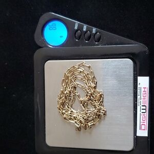 Double chain Gold Plate Over 925 sterling necklace brand northskull london 8.6 g